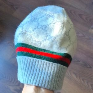 Gucci Arwin Logo Woolcashmere Hat Toque 